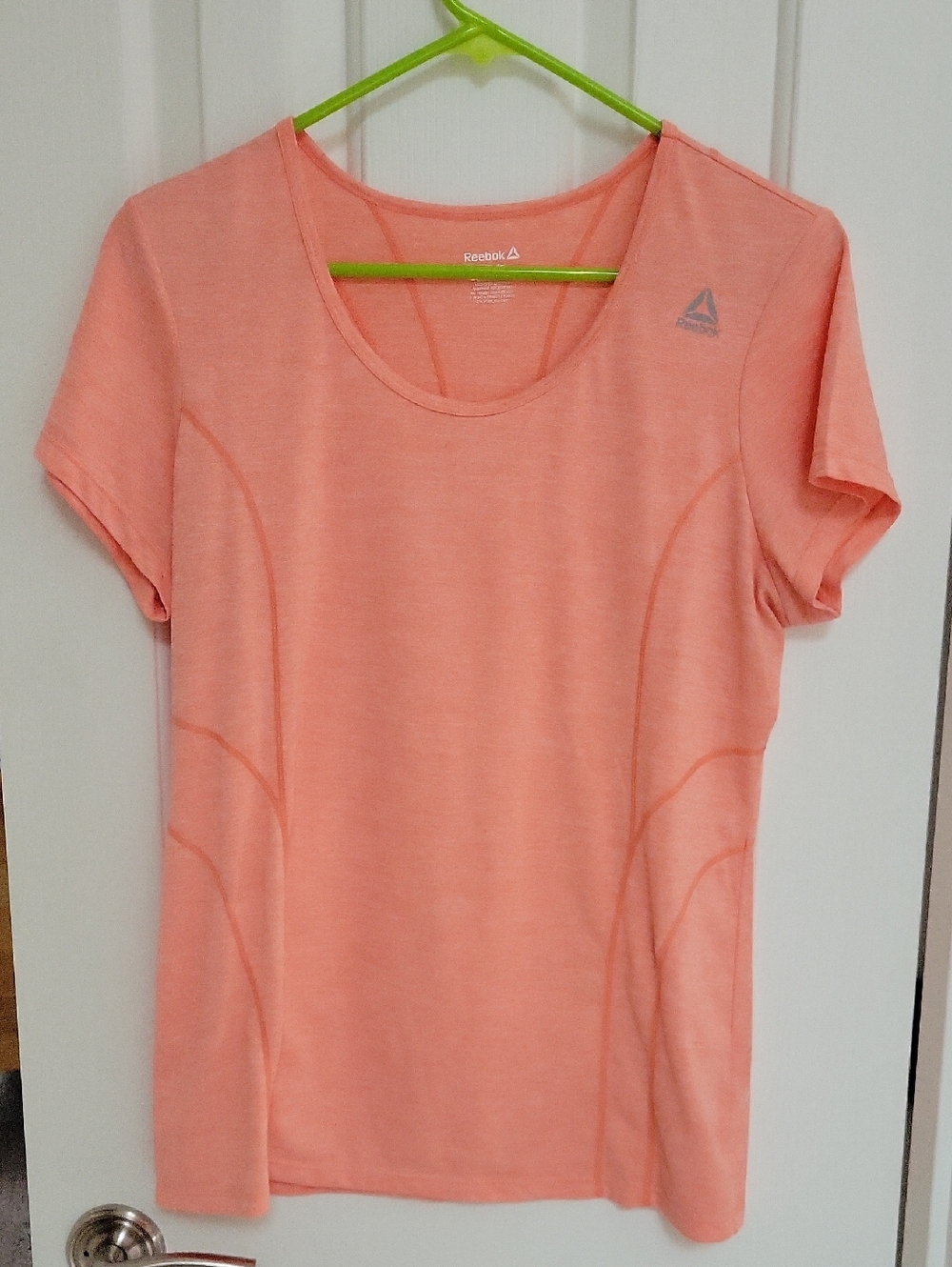Reebok Women's Coral Peach Short-Sleeve Performance Tee